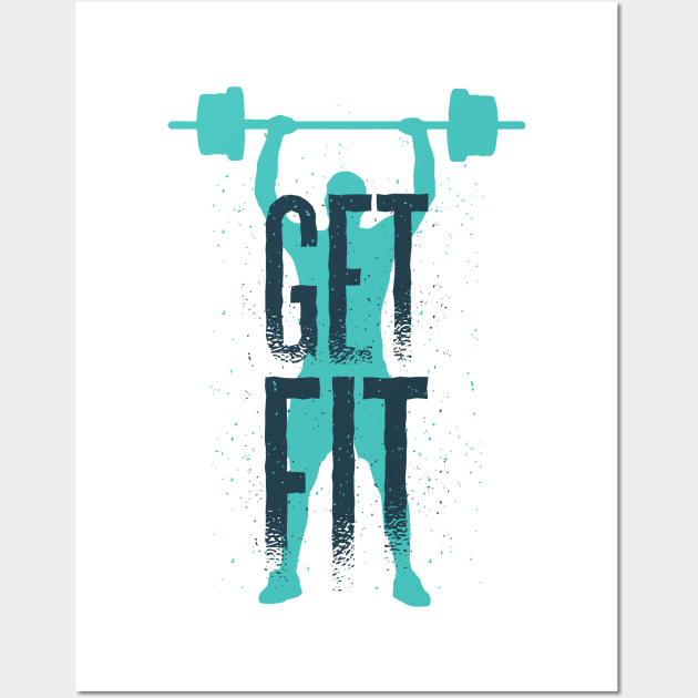 Workout gym and fitness Wall Art by Midoart